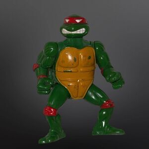 Vintage 1991 Teenage Mutant Ninja Turtles Head Poppin Raphael Action Figure B22